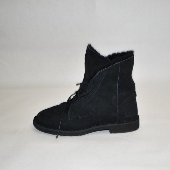 Ugg Quincy Boot Black Suede Size 8.5 1012359 - Picture 8 of 13